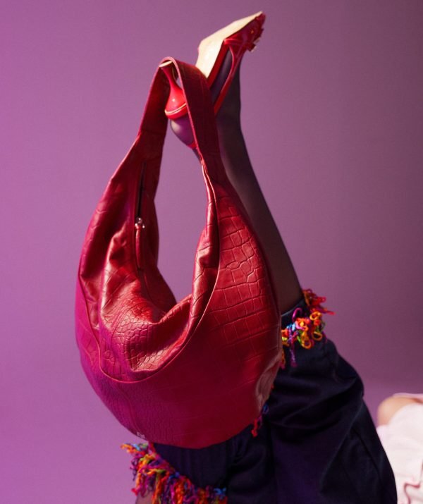 Evan Leather Bag Red Croc